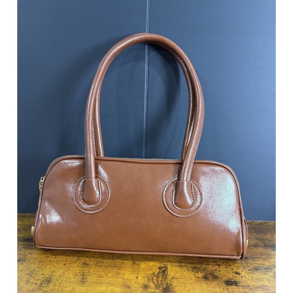 Women Leather Handbags Shoulder Lady Bags Tote Satchel Purse Brown Medium - Picture 2 of 7